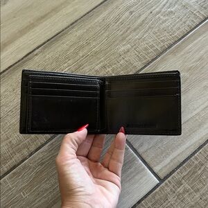 Johnston & Murphy Black Leather Card Holder